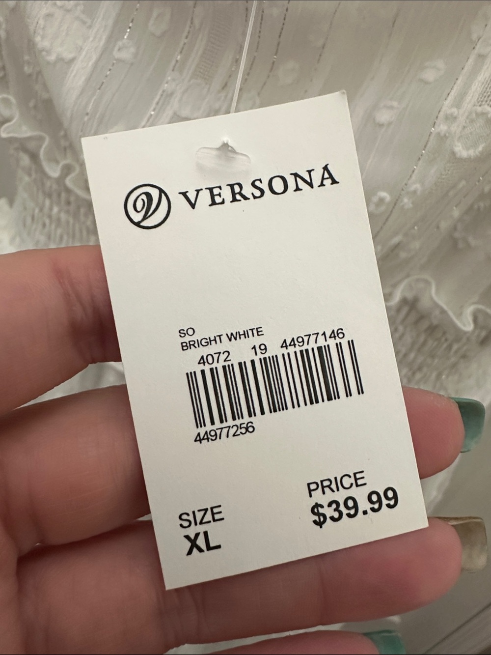 NWT Versona White Ruffle Hi-low Dress Sz XL - Picture 6 of 6